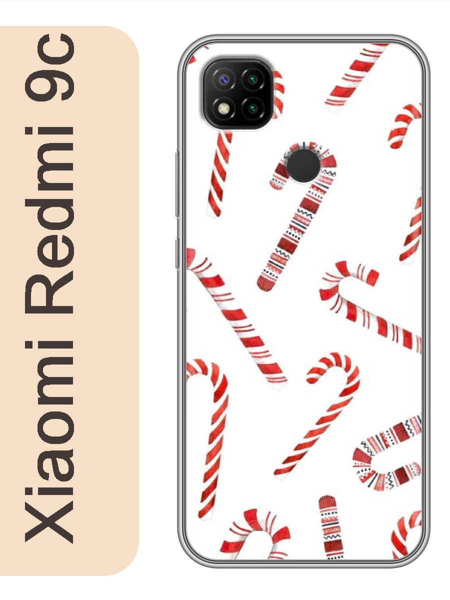 

Чехол на Xiaomi Redmi 9c леденец 369, Прозрачный, red9cnewy