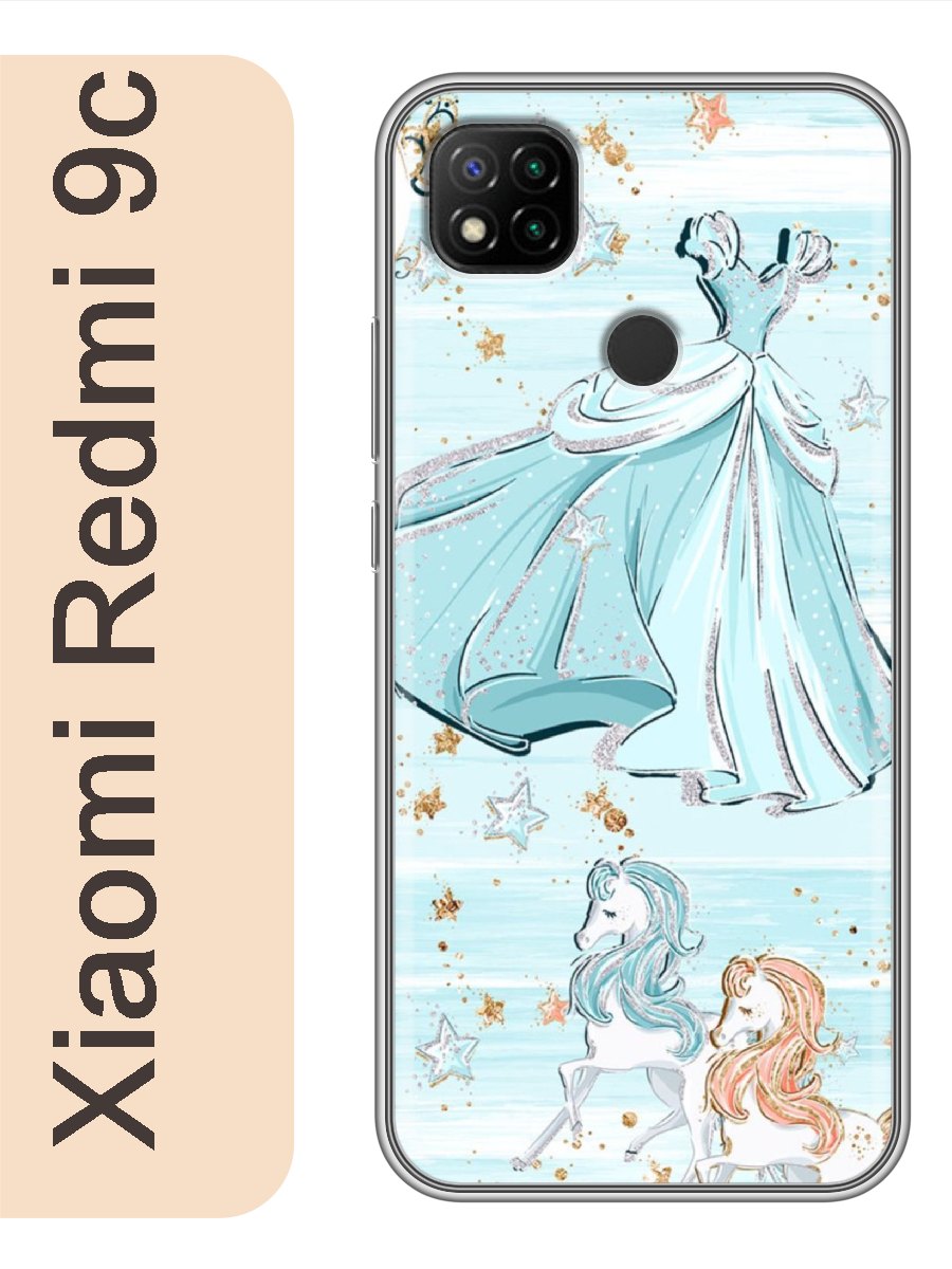 

Чехол на Xiaomi Redmi 9c принцессный фон 368, Прозрачный, red9crzne