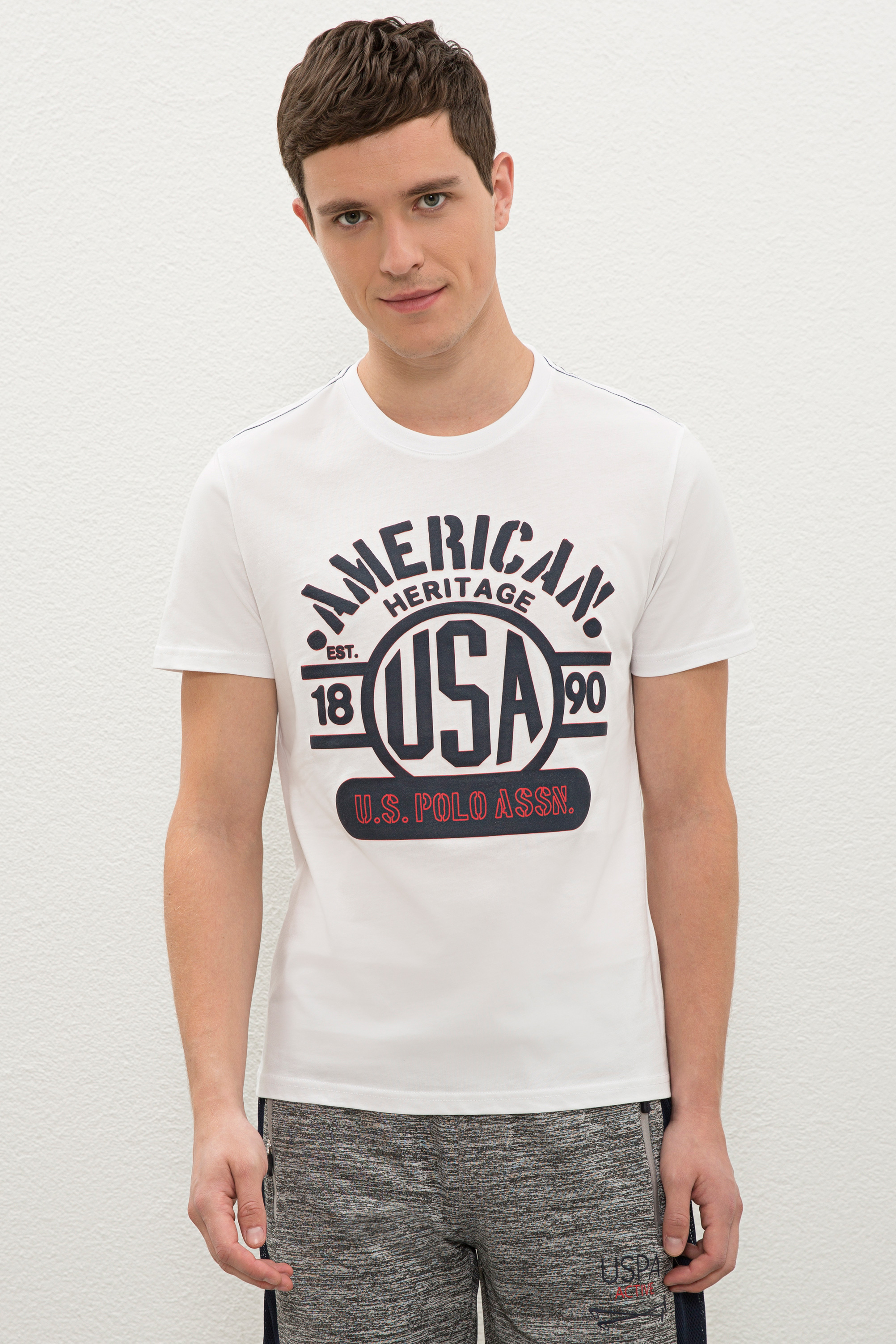 

Футболка мужская U.S. POLO Assn. G081SZ0110AVENU белая L, G081SZ0110AVENU