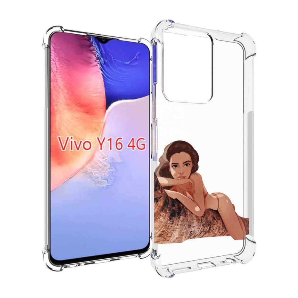 

Чехол MyPads амазонка-на-дереве для Vivo Y16 4G/ Vivo Y02S, Прозрачный, Tocco