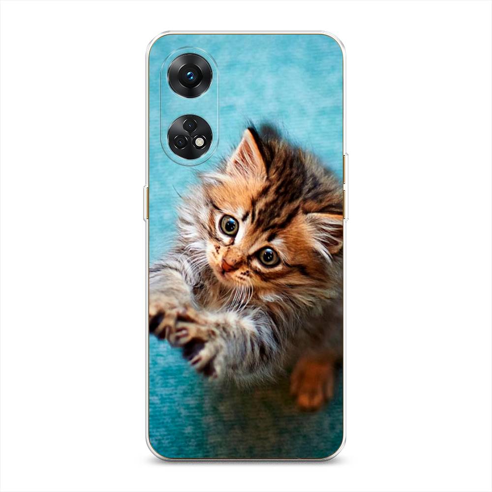 

Чехол Awog на Oppo Reno 8T 4G "Котенок просит есть", Голубой;коричневый;белый, 2513250-2
