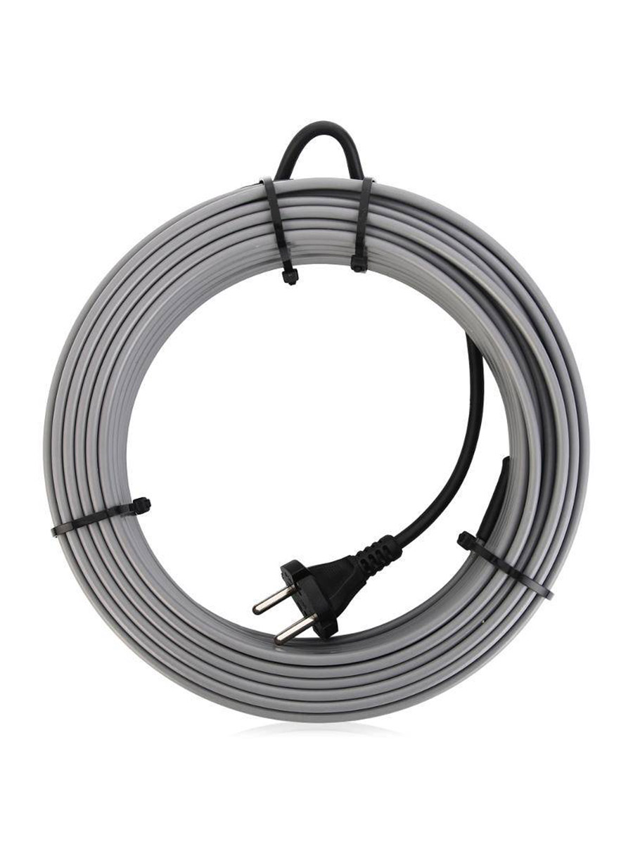 фото Комплект греющего кабеля на трубу с вилкой 16 метров, 16 вт/м, цкс, srl16-16