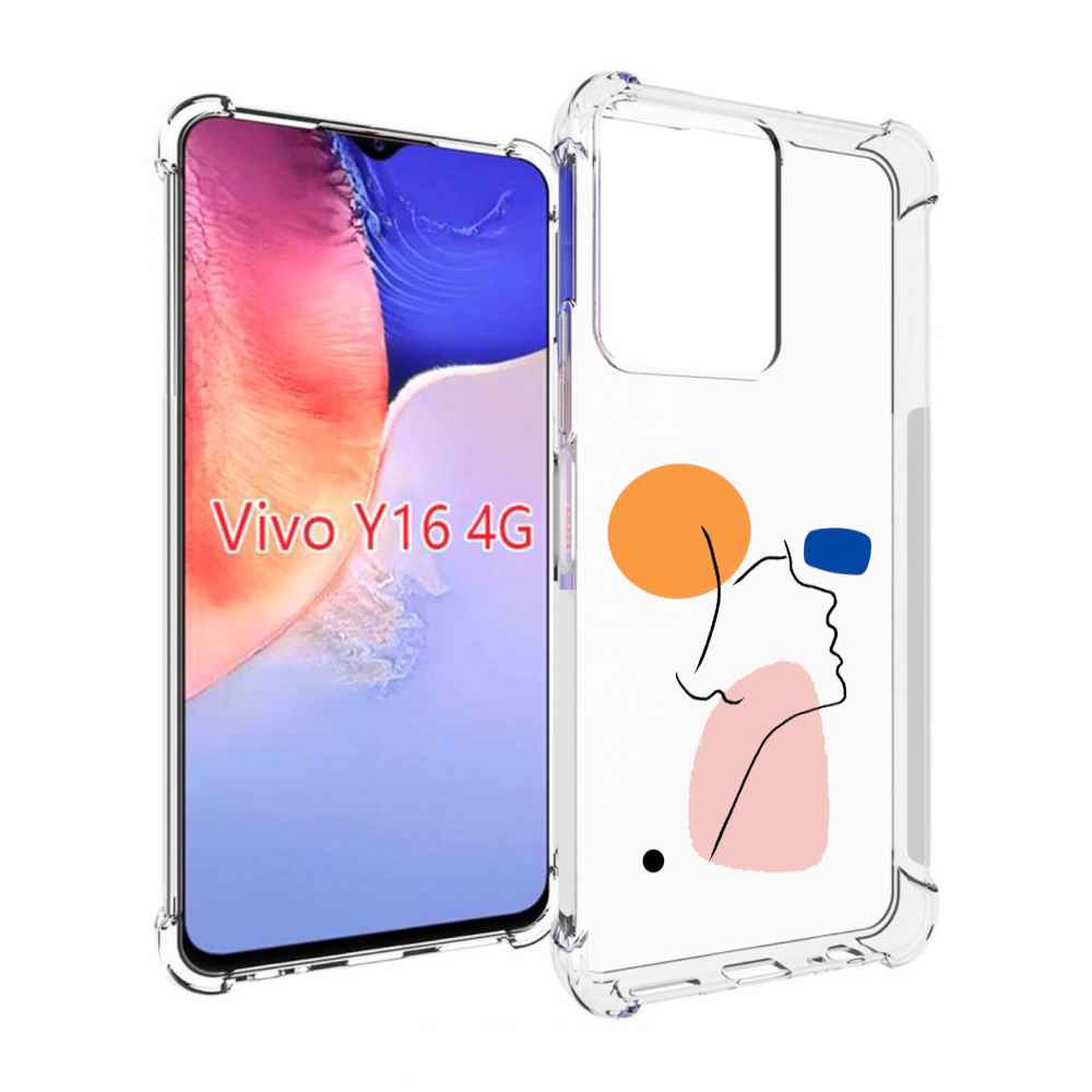 

Чехол MyPads абстракция девушки женский для Vivo Y16 4G/ Vivo Y02S, Прозрачный, Tocco