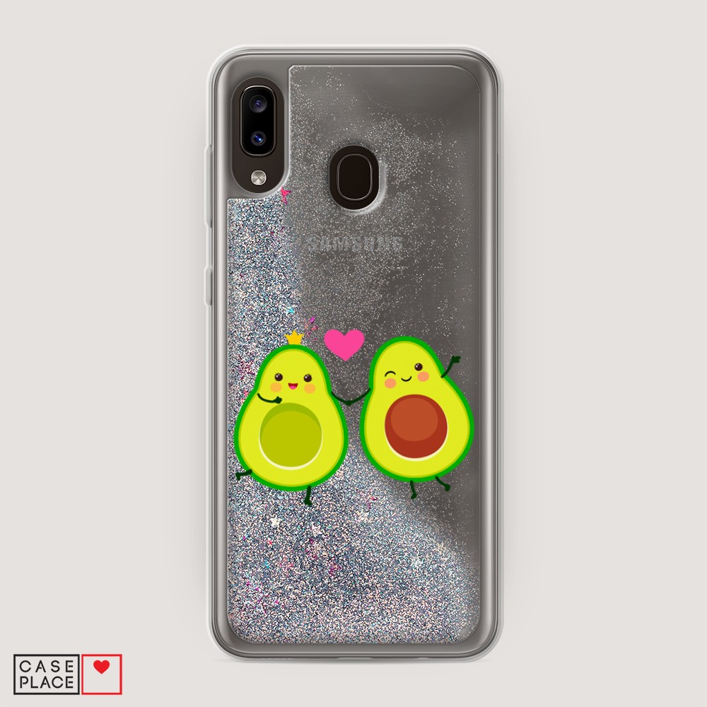 

Жидкий чехол с блестками "Авокадо любят" на Samsung Galaxy A30, 27591-1