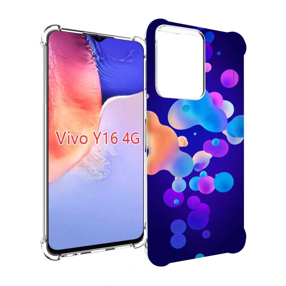 

Чехол MyPads абстрактные-пузырьки для Vivo Y16 4G/ Vivo Y02S, Прозрачный, Tocco