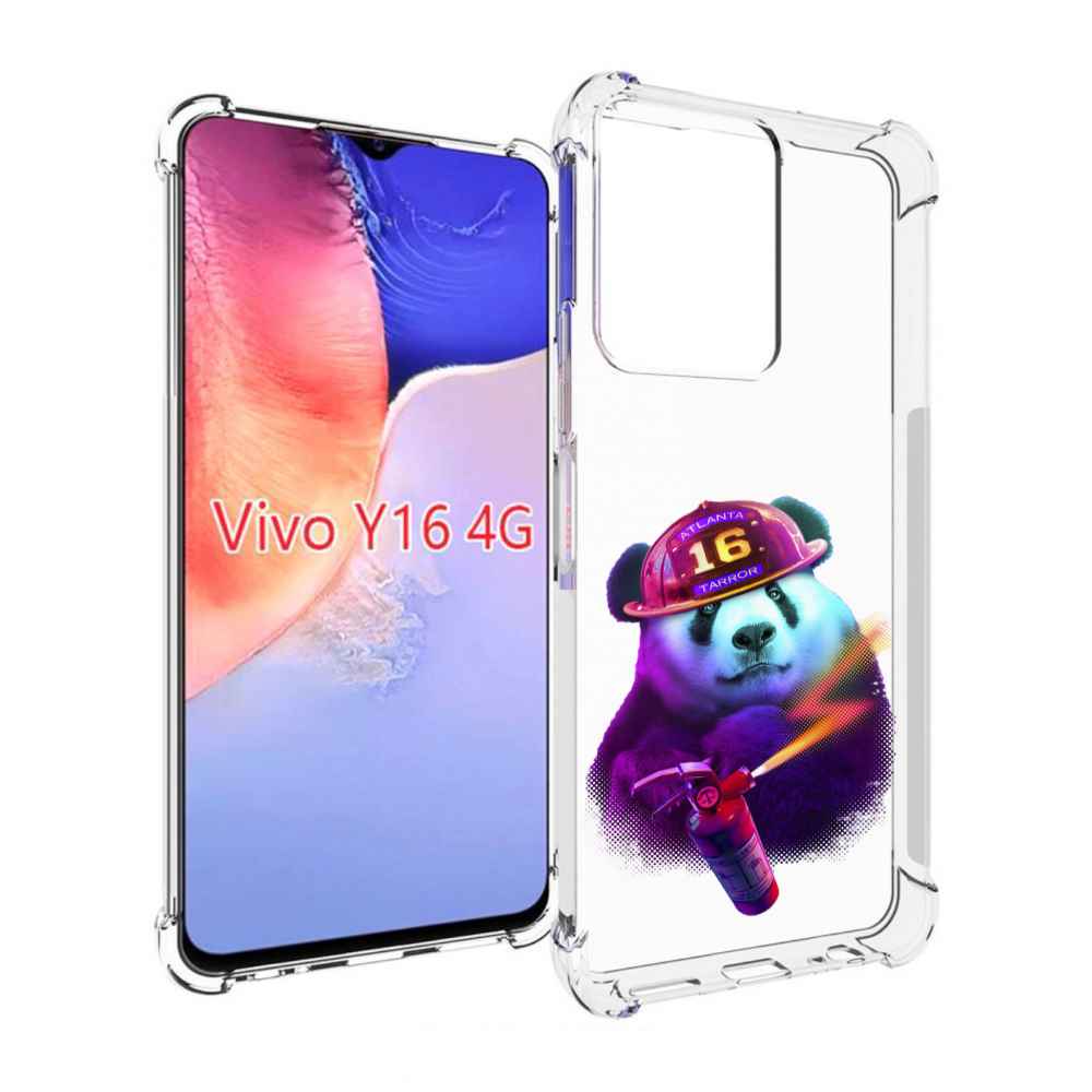 

Чехол MyPads Яркая панда детский для Vivo Y16 4G/ Vivo Y02S, Прозрачный, Tocco