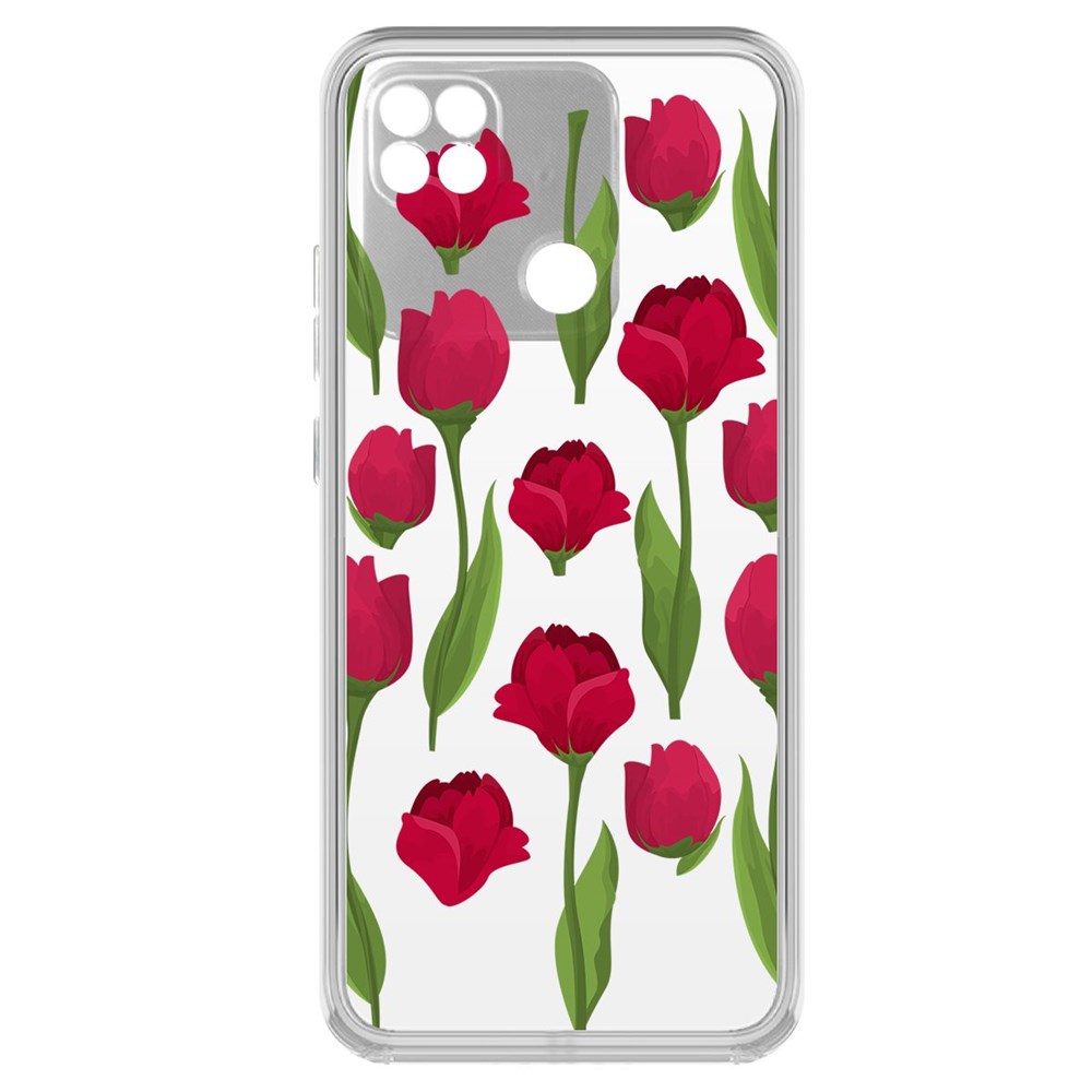 

Чехол-накладка Krutoff Clear Case Розы паттерн для Xiaomi Redmi 10A, Прозрачный