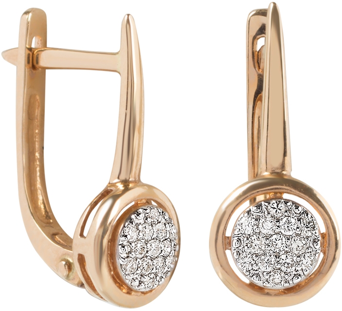 

Серьги женские из золота Ивел 00442873, бриллиант, 00442873