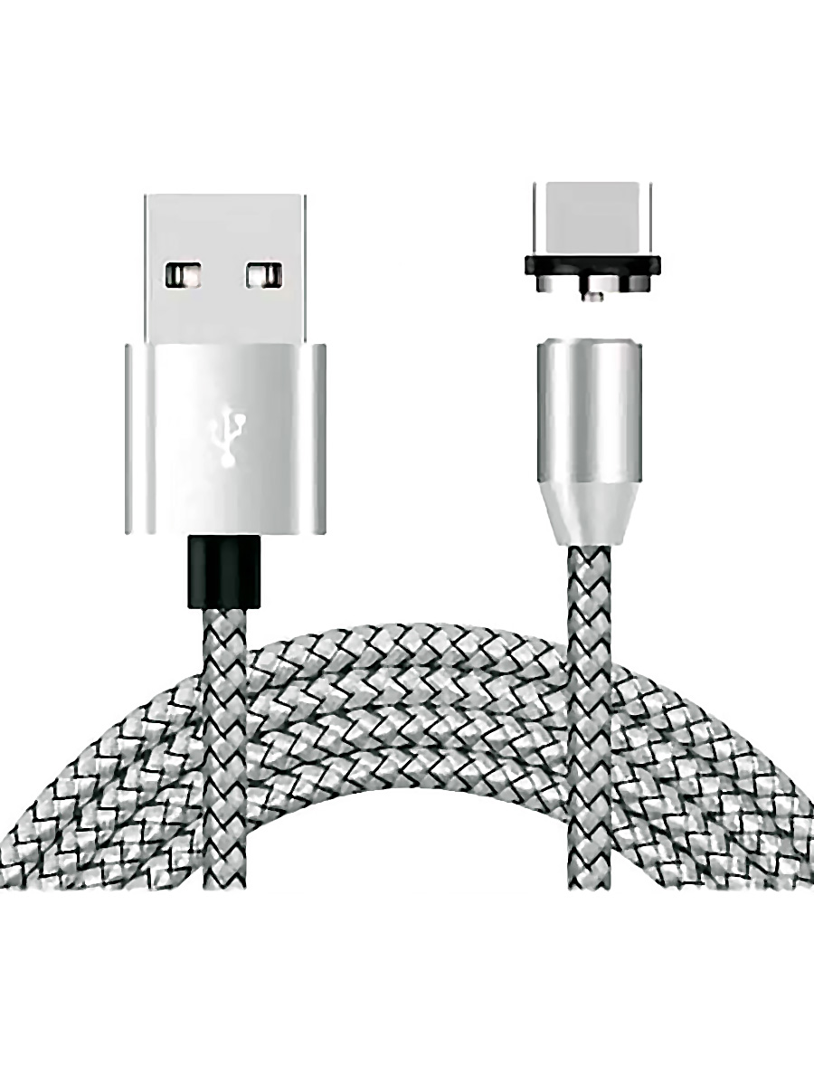 фото Кабель магнитный zibelino dc magnetic usb-usb type-c (silver)