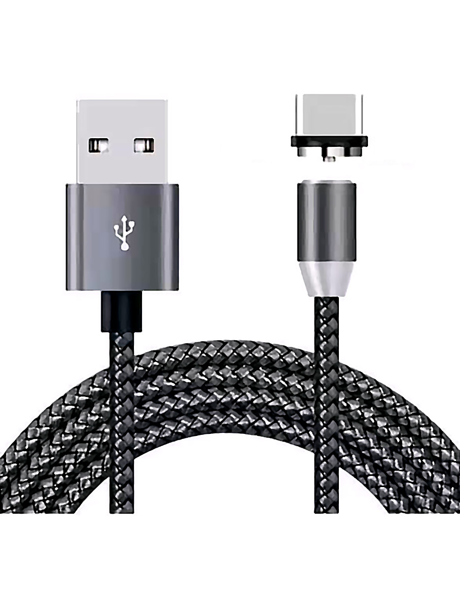 Кабель магнитный Zibelino DC Magnetic USB-USB Type-C (Carbon)