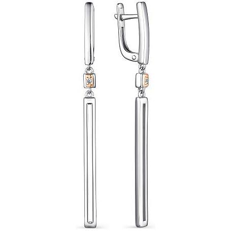 

Серьги женские из серебра АЛЬКОР 02-2049, бриллиант, 02-2049
