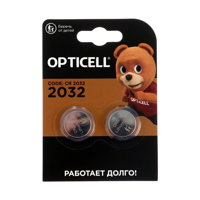 Батарейка литиевая OPTICELL CR2032-2BL 3В блистер 2 шт 814₽