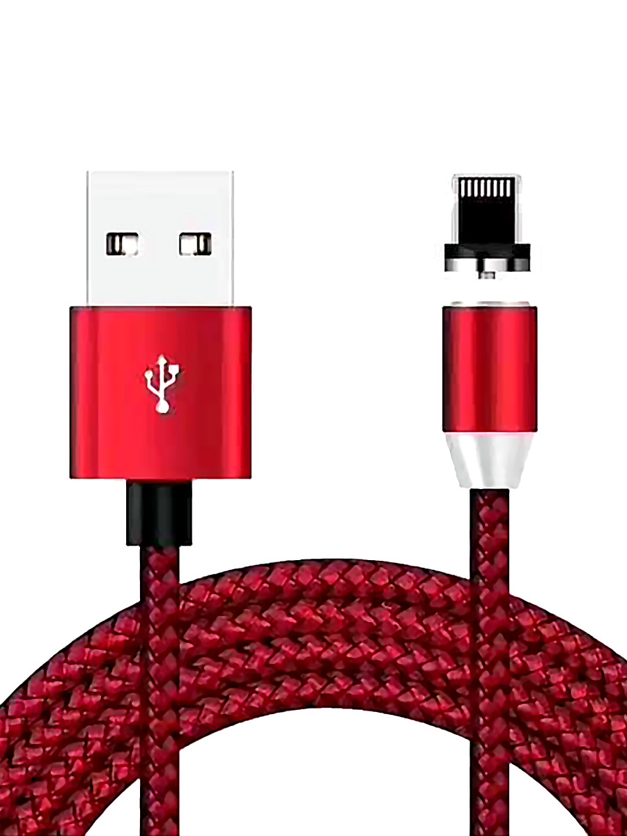 фото Кабель магнитный zibelino dc magnetic usb-usb lightning (red)