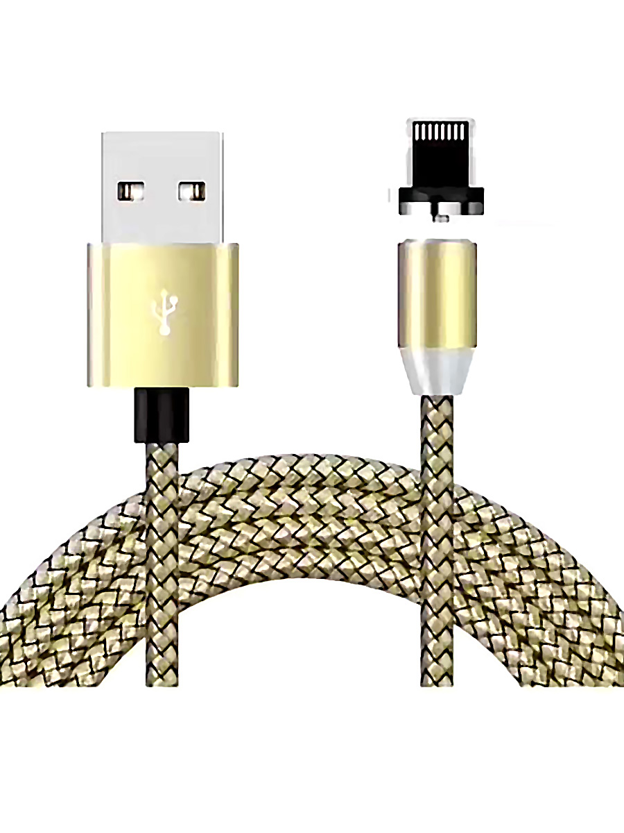 Кабель магнитный Zibelino USB-Lightning для Apple золотой