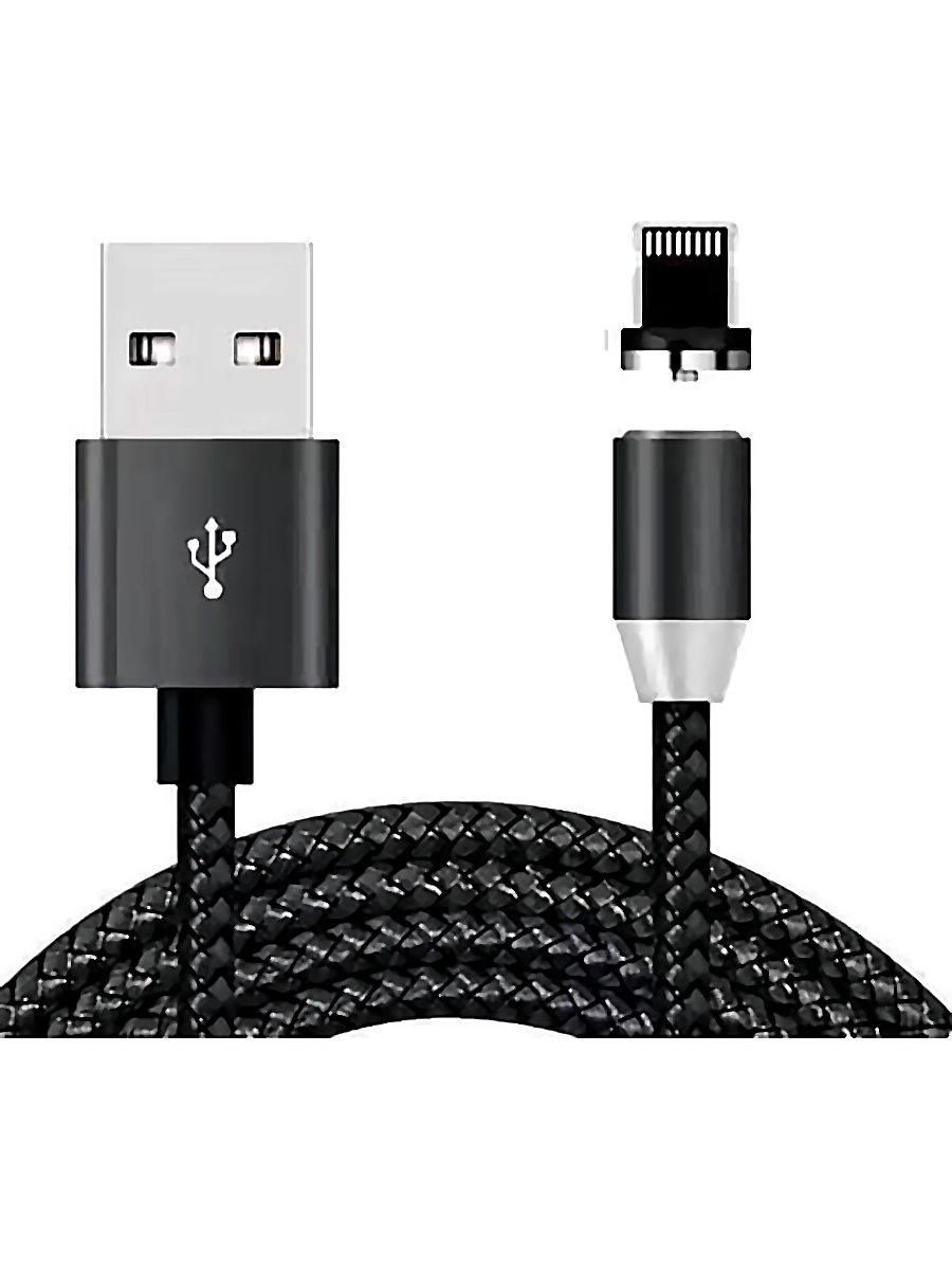 фото Кабель магнитный zibelino dc magnetic usb-usb lightning (black)