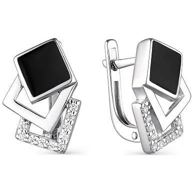 

Серьги женские из серебра АЛЬКОР 02-1936, фианит, 02-1936