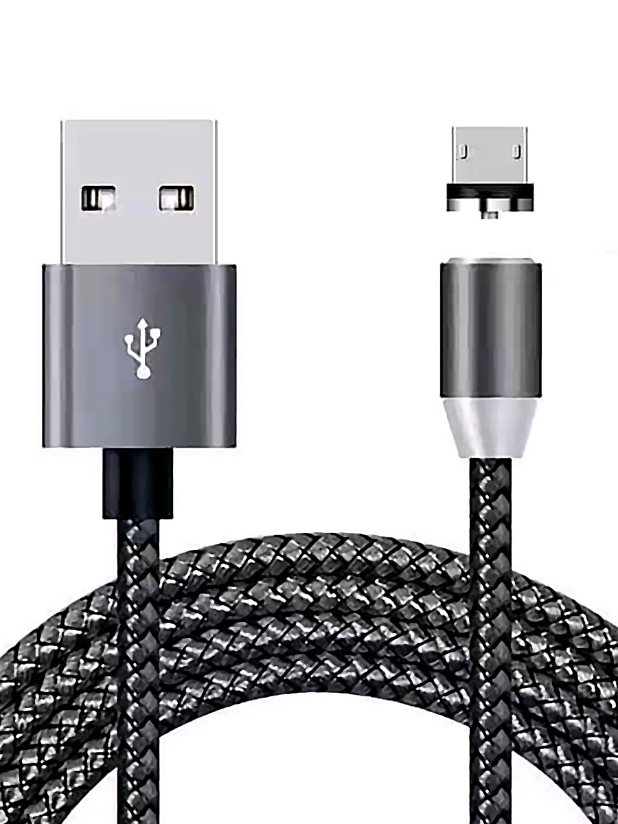 фото Кабель магнитный zibelino dc magnetic usb-microusb (carbon)