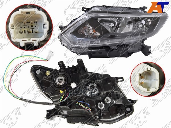 

SAT Фара NISSAN X-TRAIL 14-17 LH галоген, ДХО, с электрокорректором