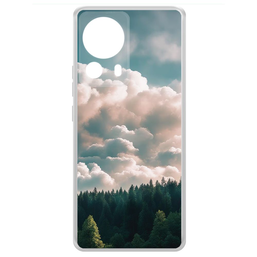 

Чехол-накладка Krutoff Clear Case Облачно для Xiaomi 13 Lite, Прозрачный