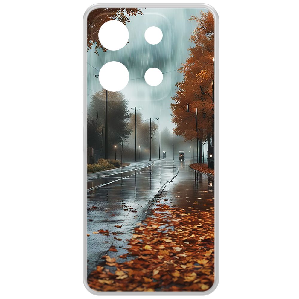 Чехол-накладка Krutoff Clear Case Осенний дождь для Infinix Note 30i