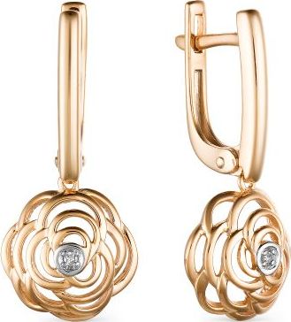 

Серьги женские из серебра АЛЬКОР 02-1717, бриллиант, 02-1717