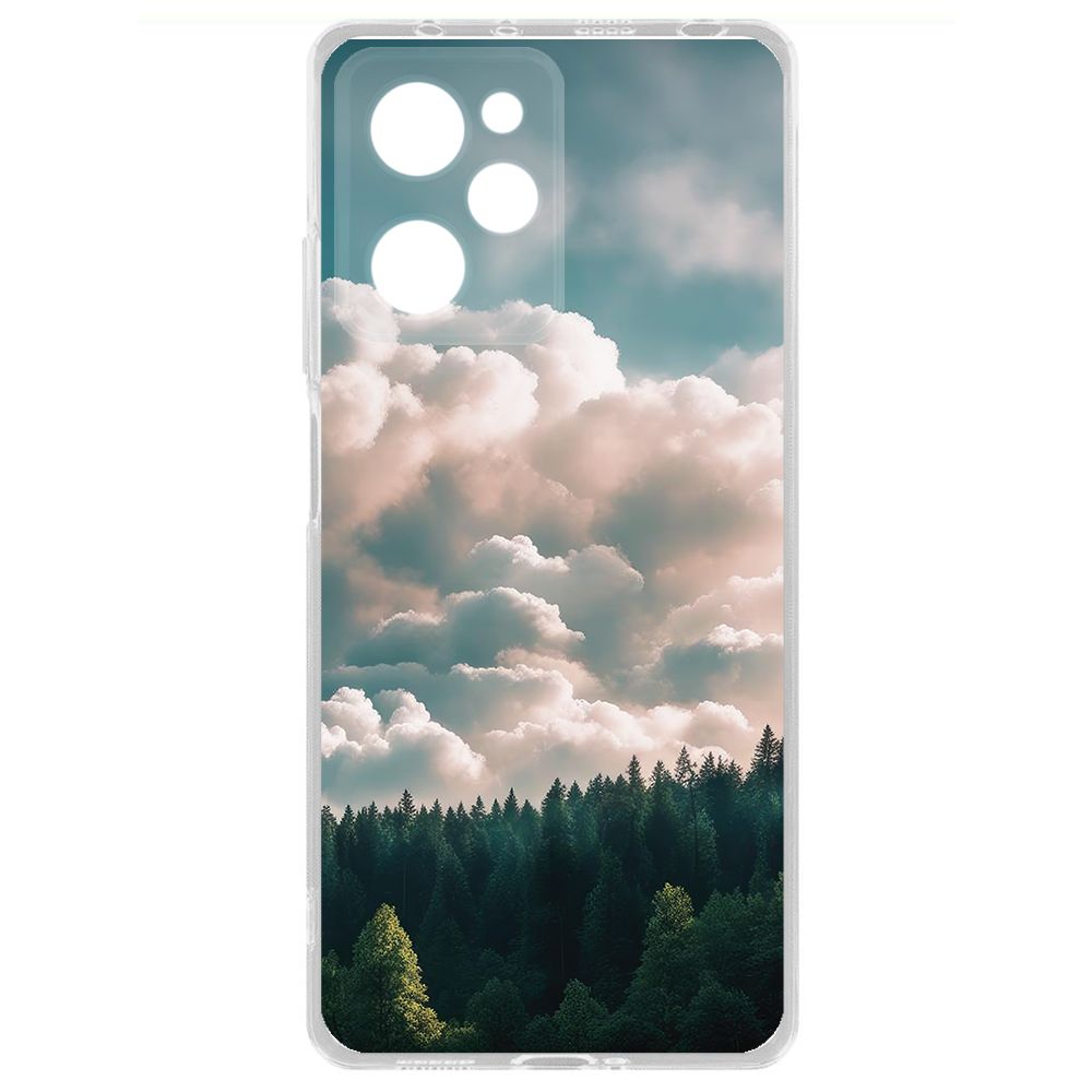

Чехол-накладка Krutoff Clear Case Облачно для Poco X5 Pro, Прозрачный