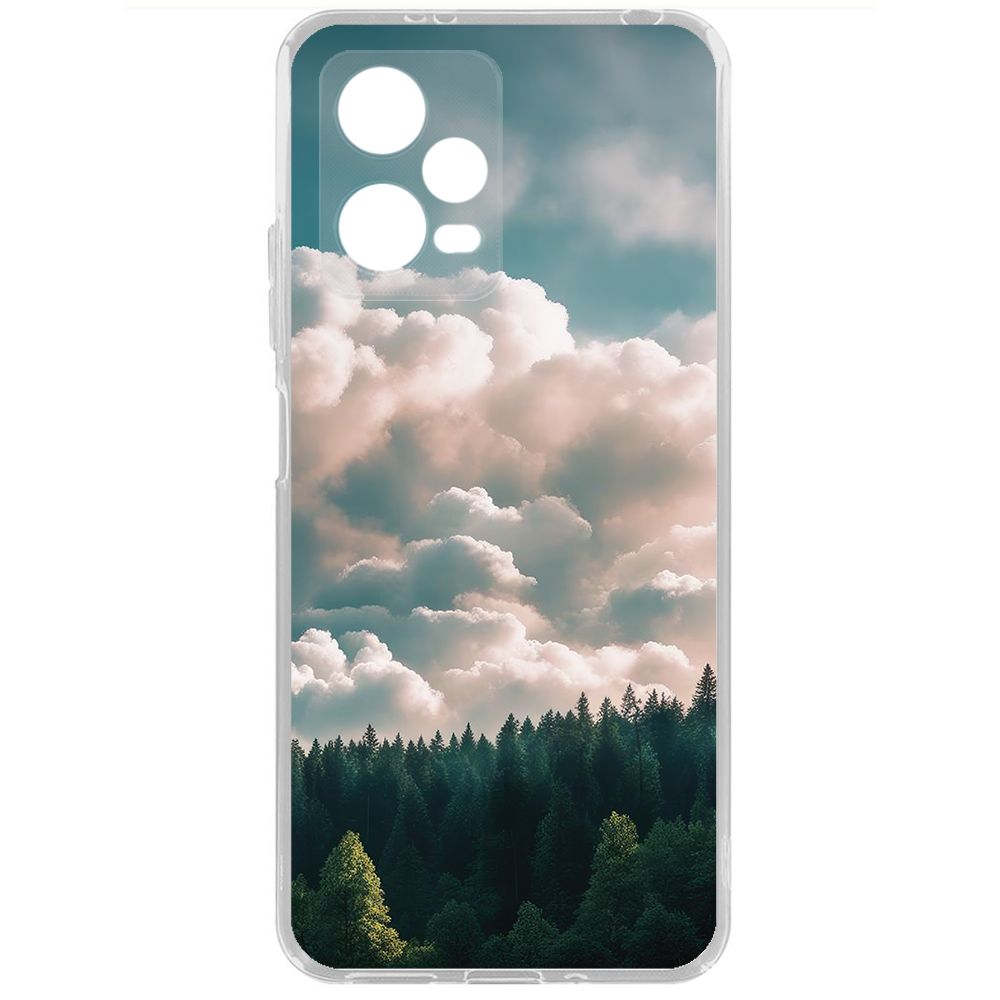 

Чехол-накладка Krutoff Clear Case Облачно для Poco X5, Прозрачный