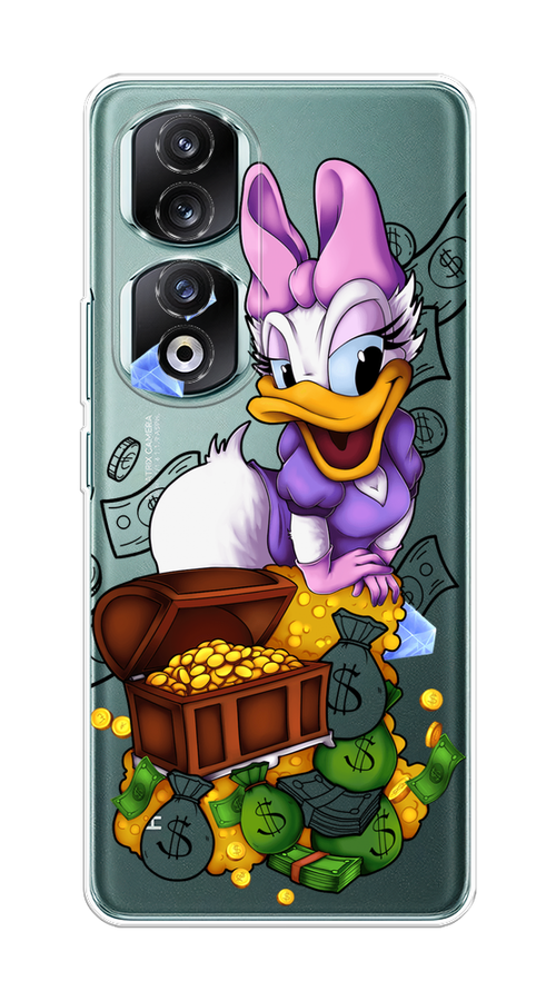 

Чехол на Honor 90 Pro "Rich Daisy Duck", Коричневый;белый;фиолетовый, 6121550-6