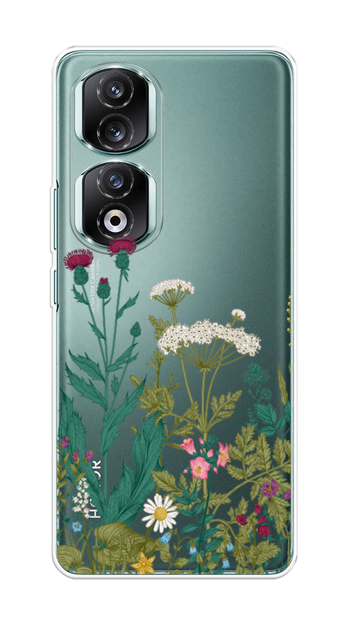 

Чехол на Honor 90 Pro "Дикие полевые цветы", Зеленый;розовый;белый, 6121550-2