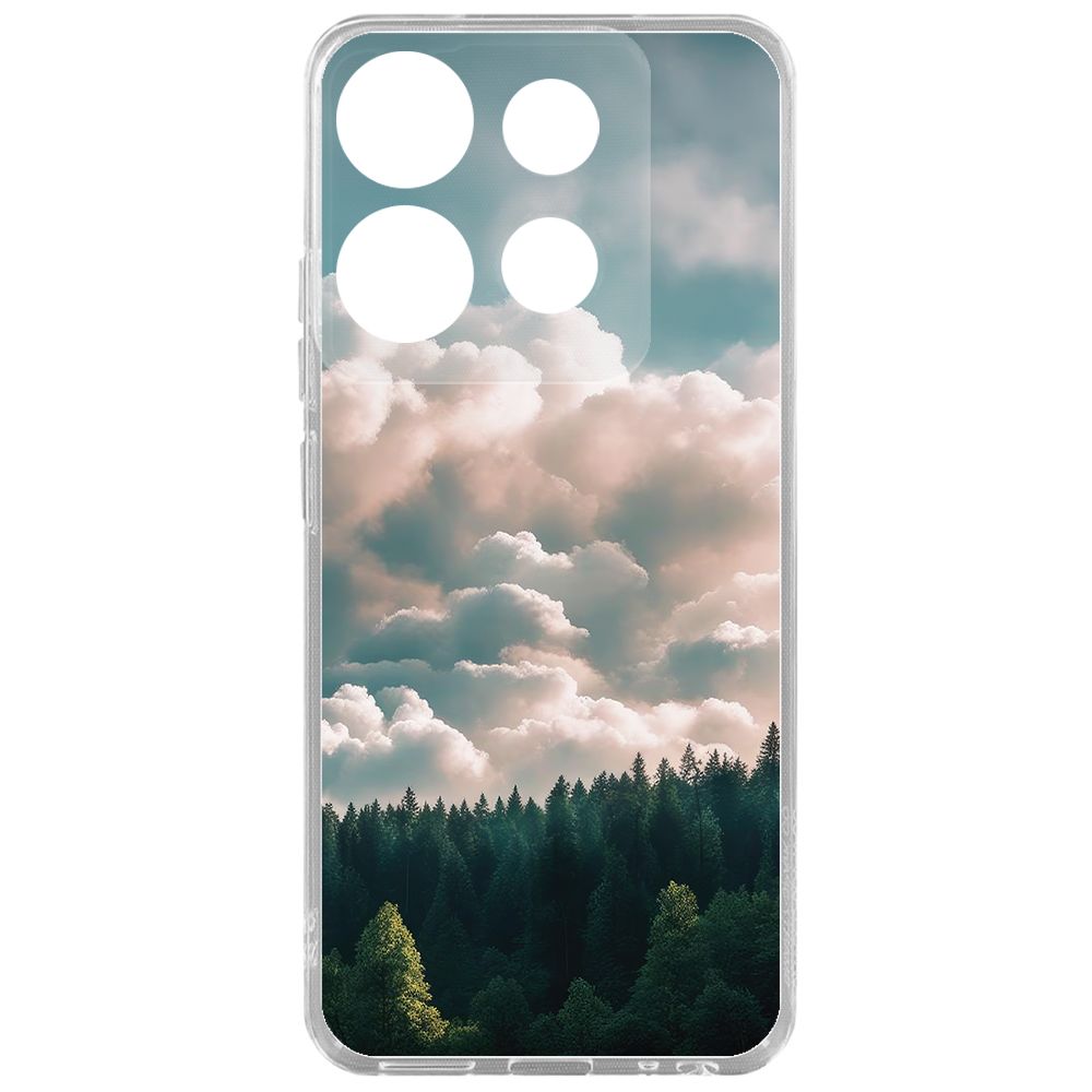 

Чехол-накладка Krutoff Clear Case Облачно для Tecno POP 7 Pro, Прозрачный