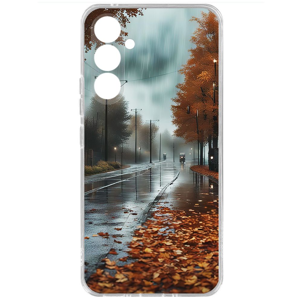 

Чехол-накладка Krutoff Clear Case Осенний дождь для Samsung Galaxy A54 5G (A546), Прозрачный