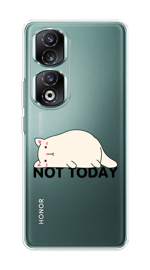 

Чехол на Honor 90 Pro "Cat not today", Белый;розовый;черный, 6121550-1