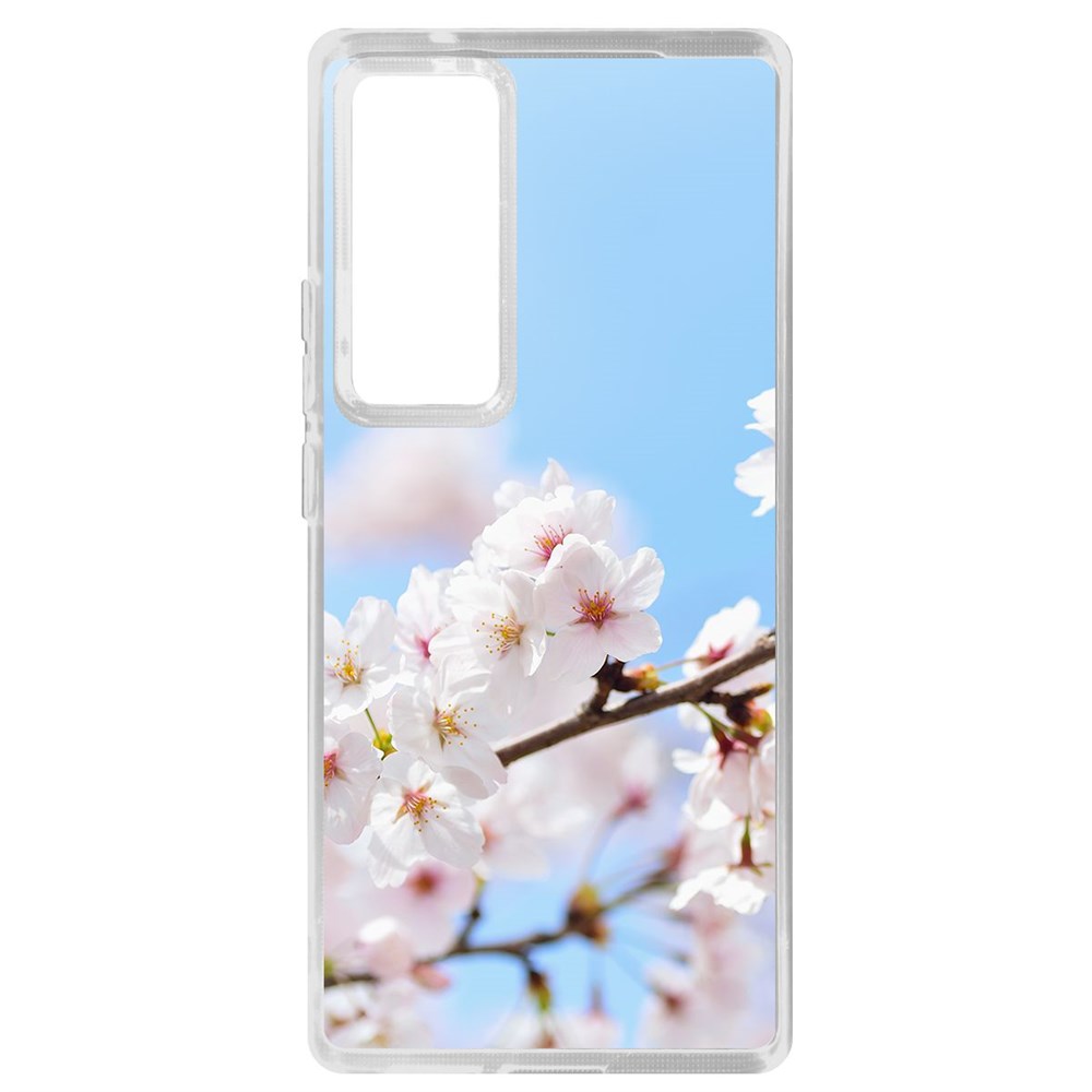 

Чехол-накладка Krutoff Clear Case Цветение для Vivo X60 Pro, Прозрачный