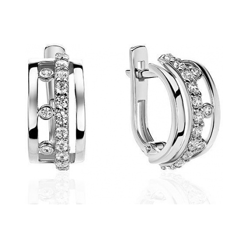 

Серьги из белого золота с фианитом Эстет 01С1213119, 01С1213119