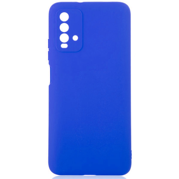 фото Силиконовый чехол для xiaomi redmi 9t soft matte с защитой камеры синий zibelino