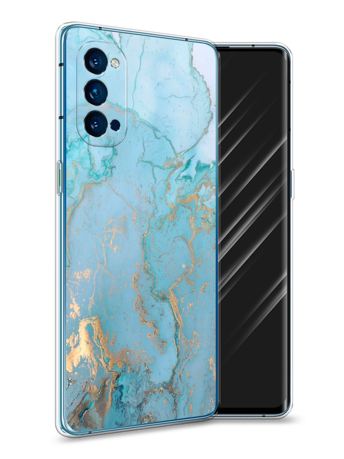 

Чехол Awog на Oppo Reno 4 Pro 5G "Голубой мрамор рисунок", Разноцветный, 253750-3