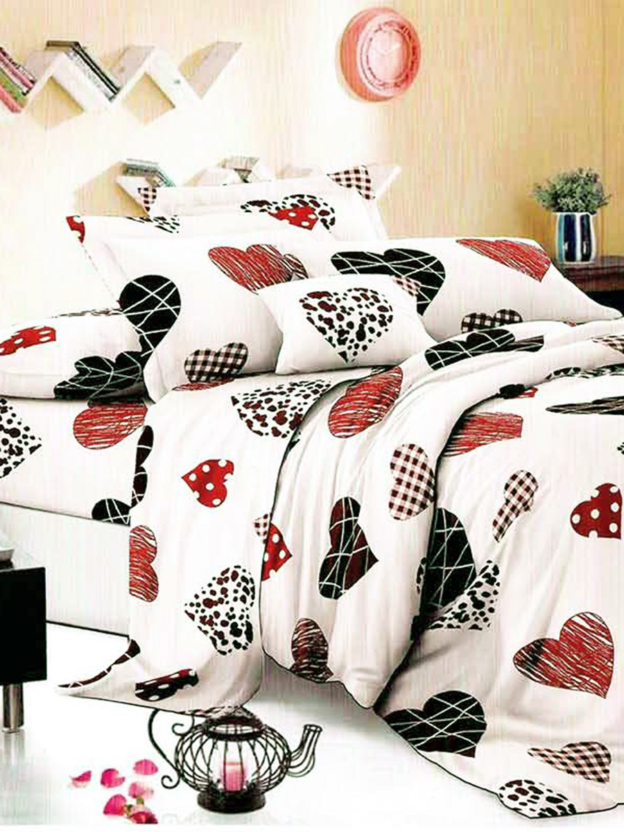

Простынь на резинке Simple House "Cuori (полисатин)" 120х200 см