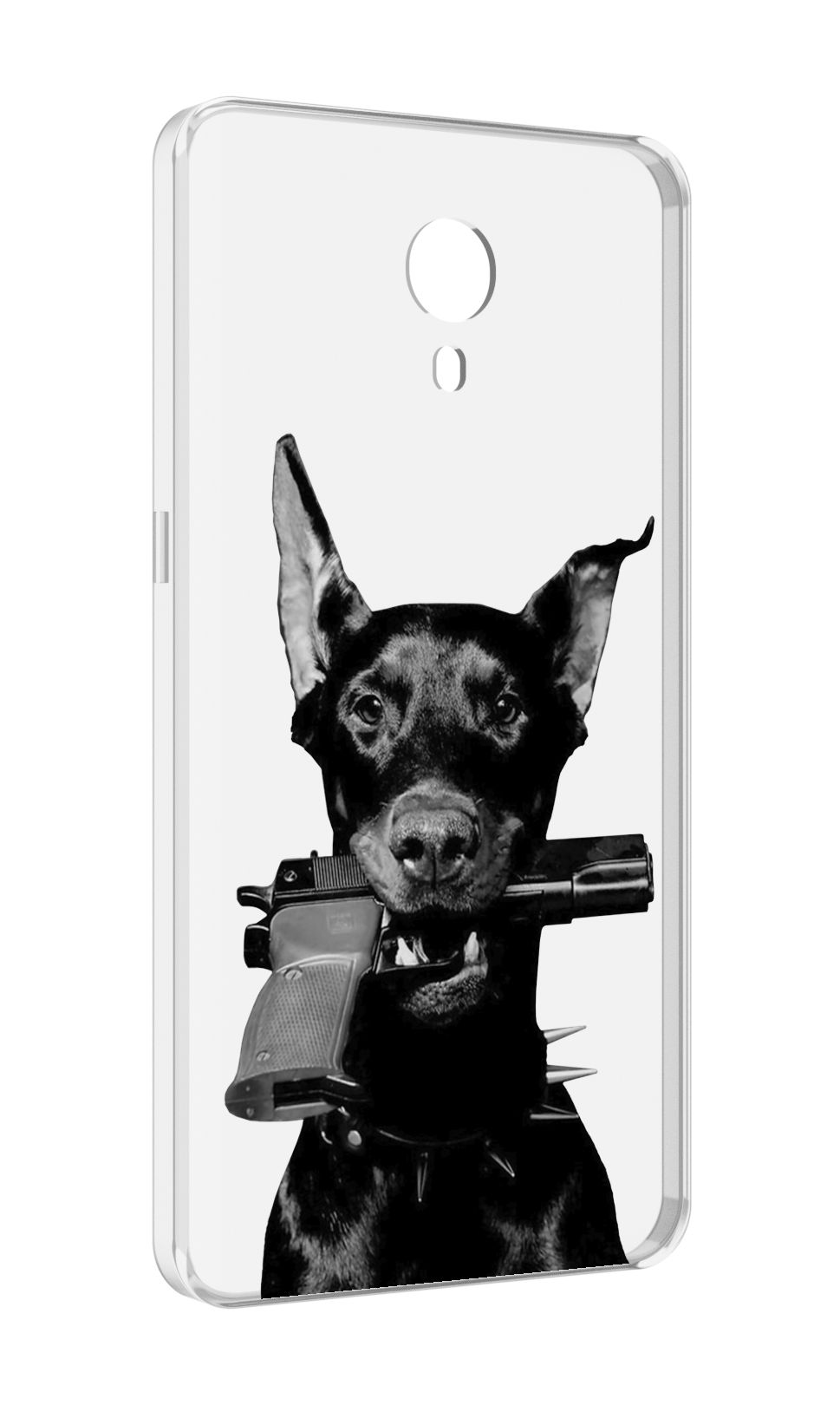 

Чехол MyPads доберман с пистолетом для Meizu M3 Note, Прозрачный, Tocco