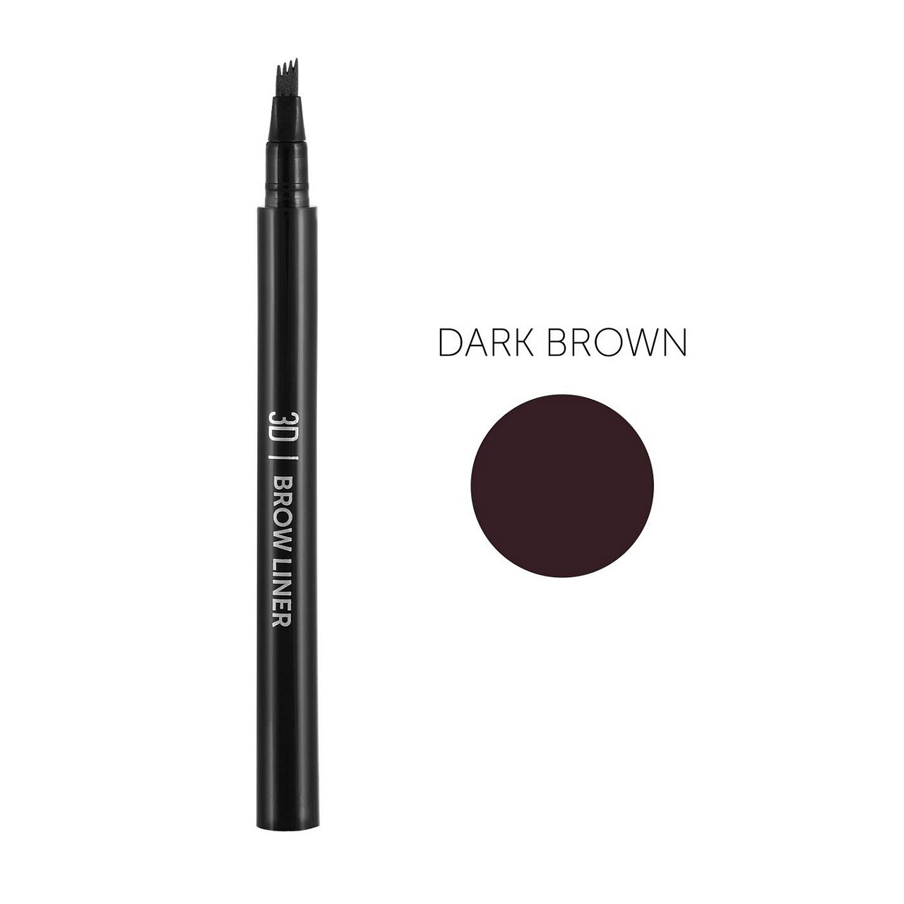 фото Маркер для бровей lucas' cosmetics 3d brow liner cc brow dark brown, 1,2 г