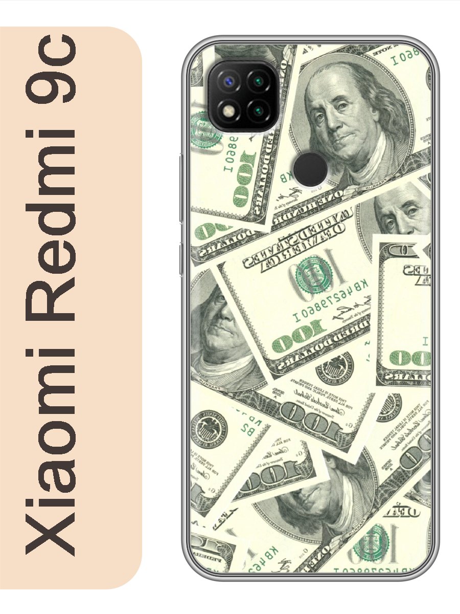 

Чехол на Xiaomi Redmi 9c деньги доллары 356, Прозрачный, red9cmany