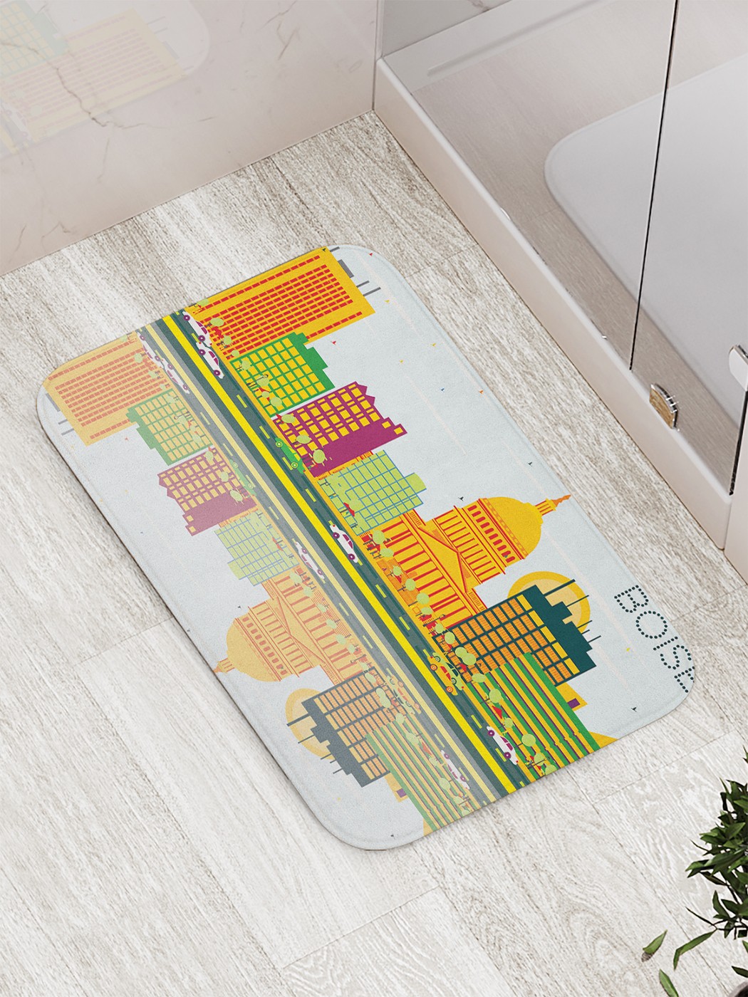 

bath_87370 Коврик противоскользящий для ванной, сауны, бассейна, 77х52 см