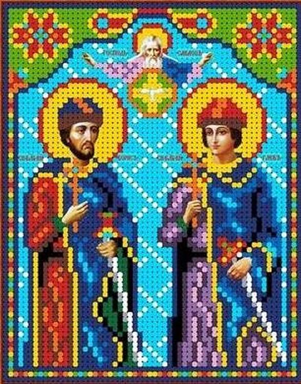 

Рисунок на ткани «Святые Борис и Глеб»