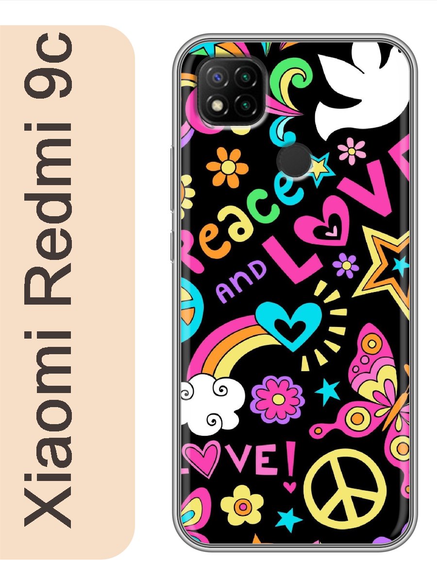 

Чехол на Xiaomi Redmi 9c хиппи фон 316, red9crzne