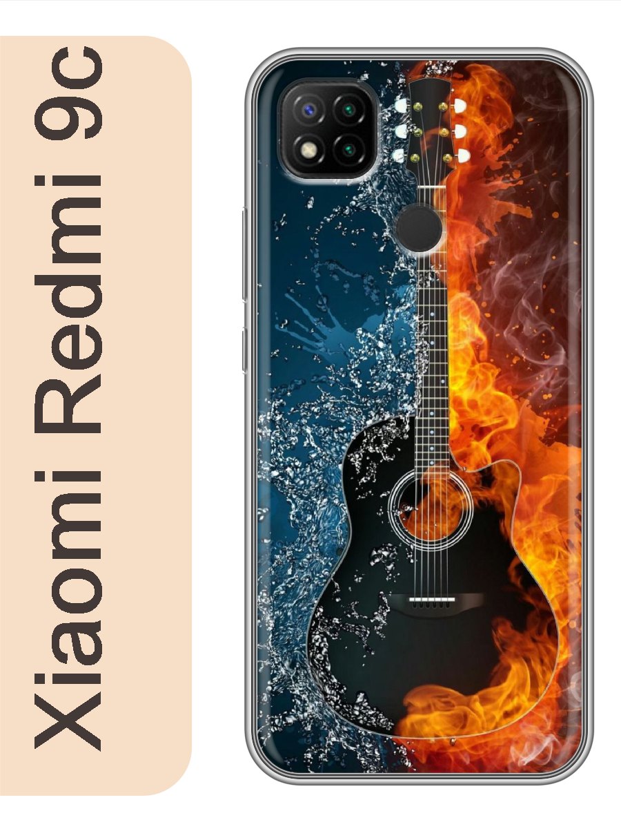 

Чехол на Xiaomi Redmi 9c гитара 313, Прозрачный, red9crzne