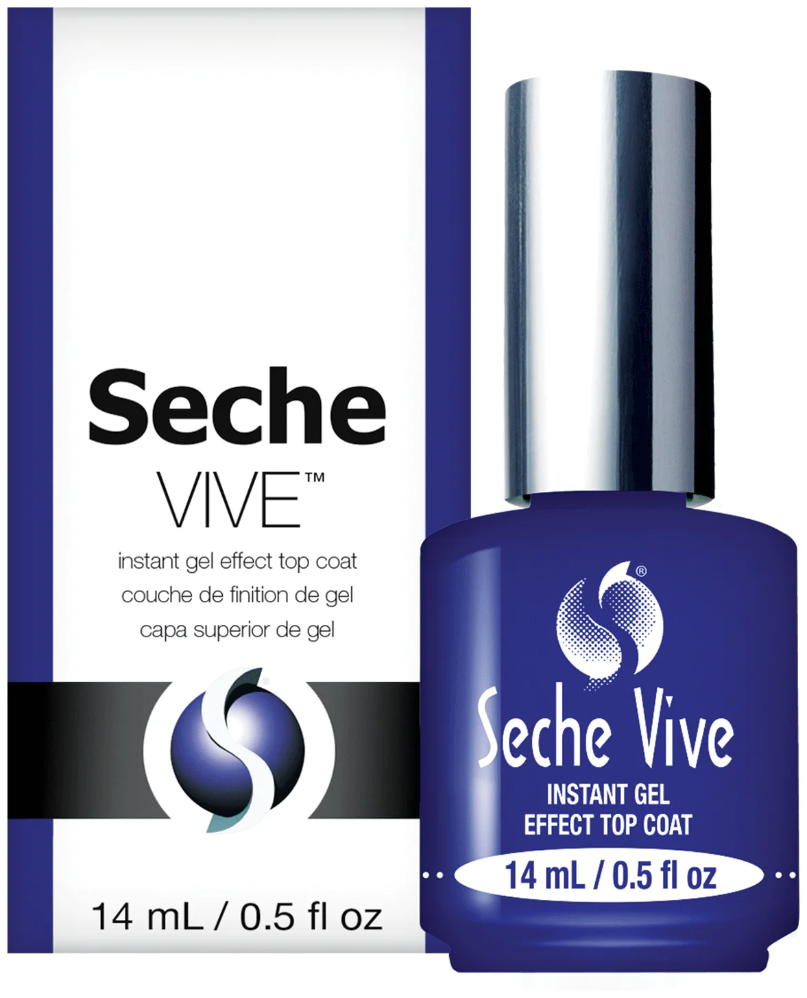 

Seche Vive, 14 мл. - быстросохнущее верхнее покрытие для лака с гель-эффектом