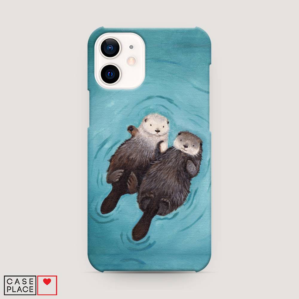 

Пластиковый чехол "Парочка бобров" на Apple iPhone 12 mini, 12620-7