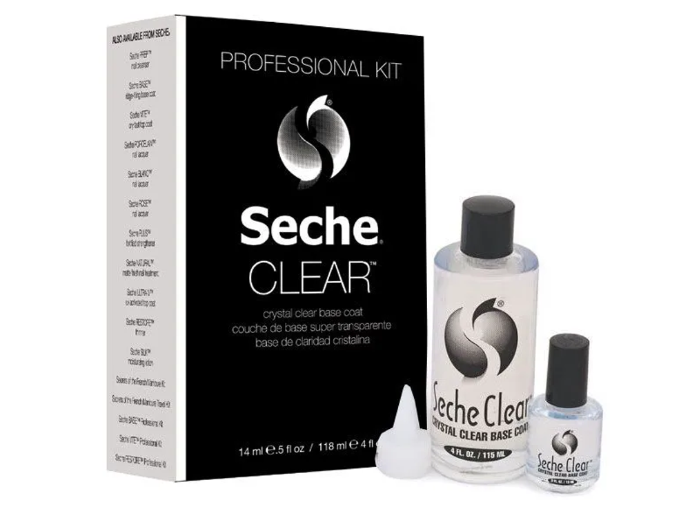 фото Прозрачное базовое покрытие набор seche clear base 118 мл + 14 мл