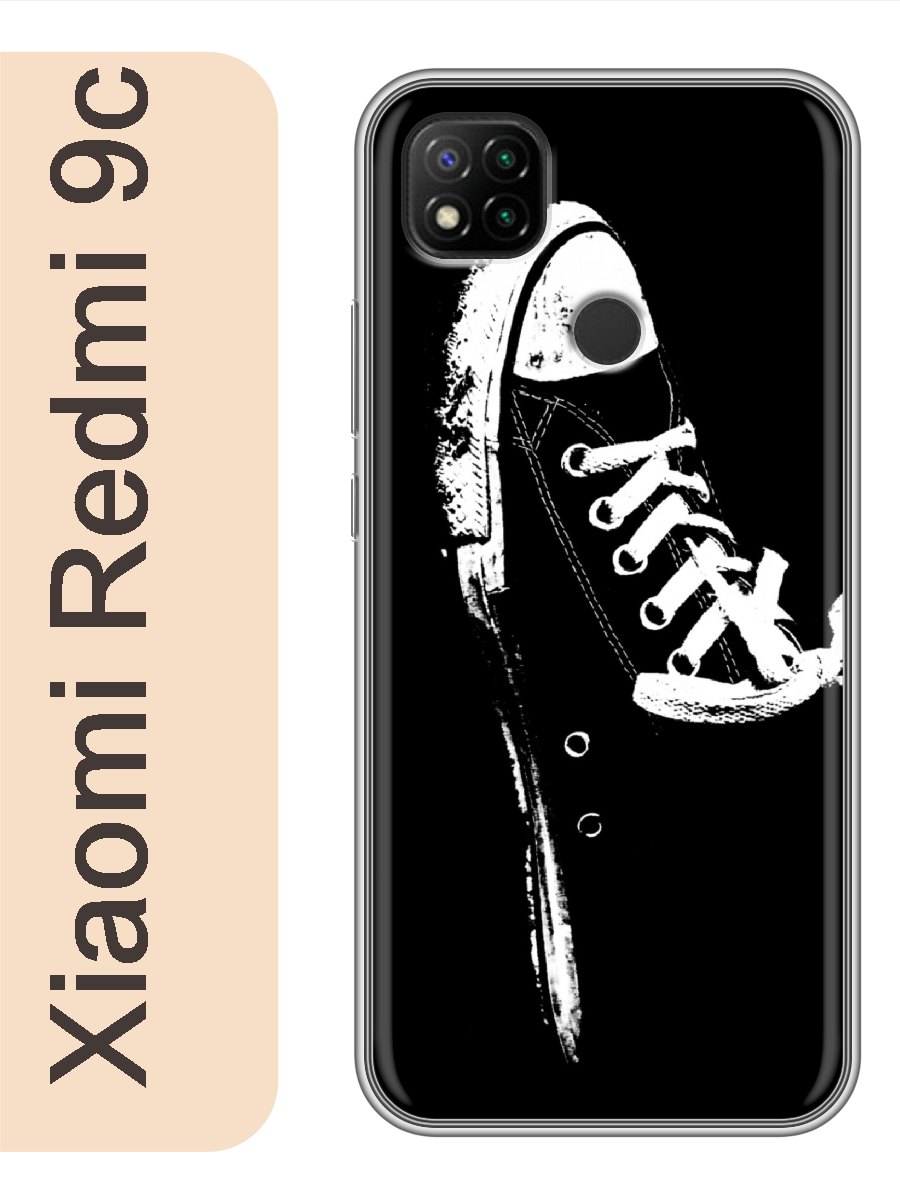 

Чехол на Xiaomi Redmi 9c кеды 283, Прозрачный, red9crzne