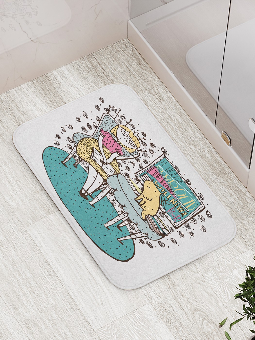 

bath_87259 Коврик противоскользящий для ванной, сауны, бассейна, 77х52 см
