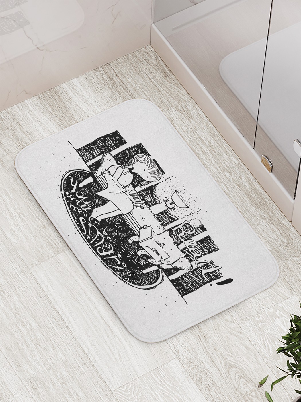 

bath_87257 Коврик противоскользящий для ванной, сауны, бассейна, 77х52 см